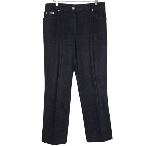 ST. JOHN SPORT Jeans Womens 12 Black High Rise Jeans Marie Gray - Picture 1 of 6